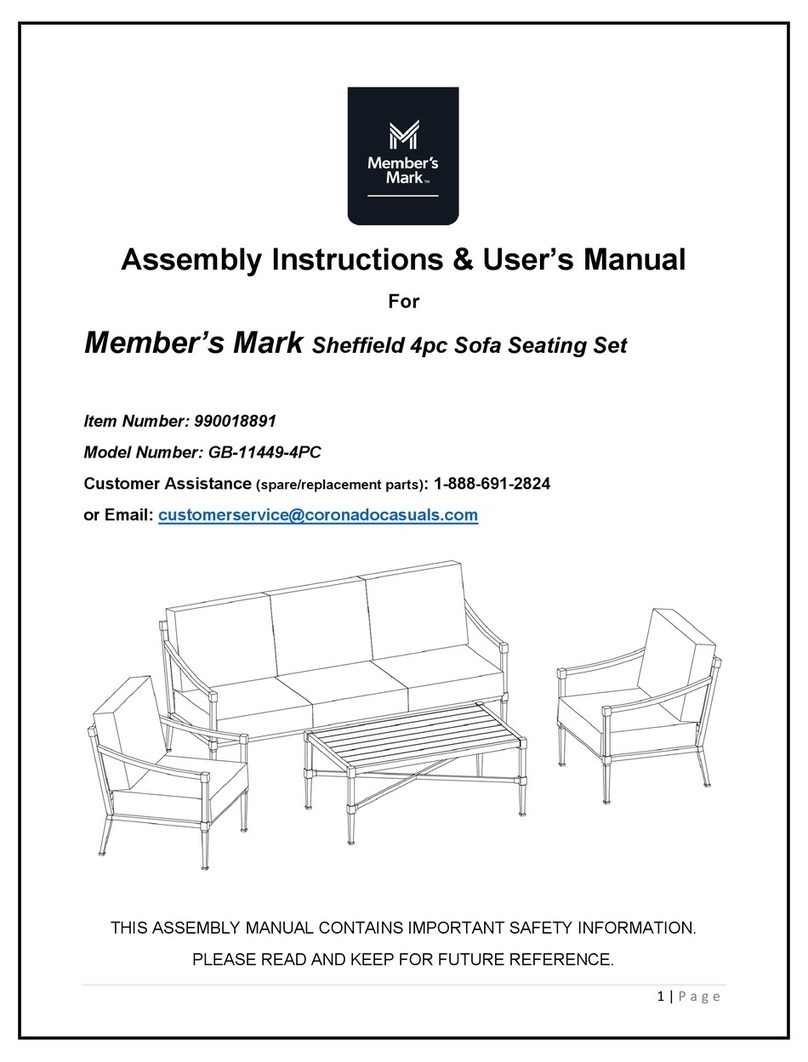 Members Mark GB-11449-4PC Assembly instructions & user manual