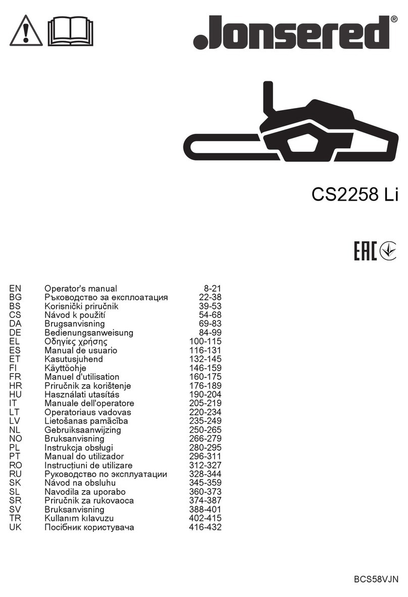 Jonsered CS2258 Li User manual