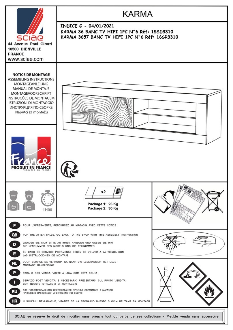 SCIAE KARMA 15SD3310 Assembling instructions