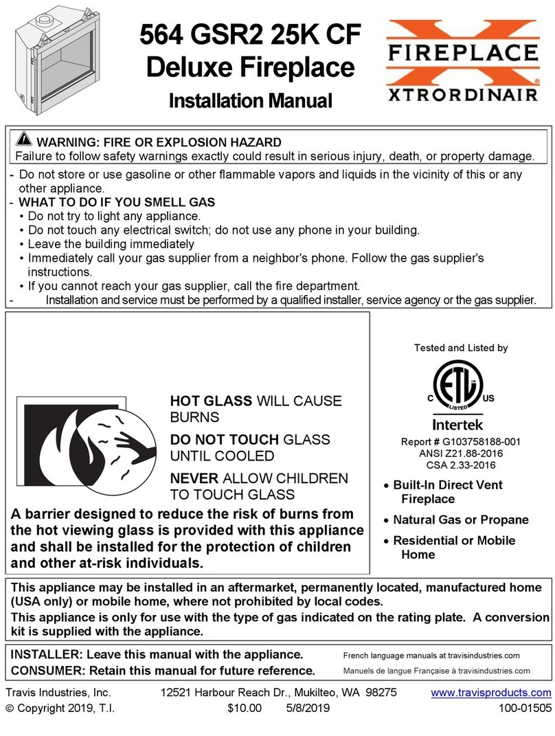 FireplaceXtrordinair 564 GSR2 25K CF installation manual FireplaceXtrordinair 564 GSR2 25K CF installation manual