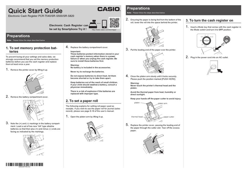Casio SR-S820 User manual
