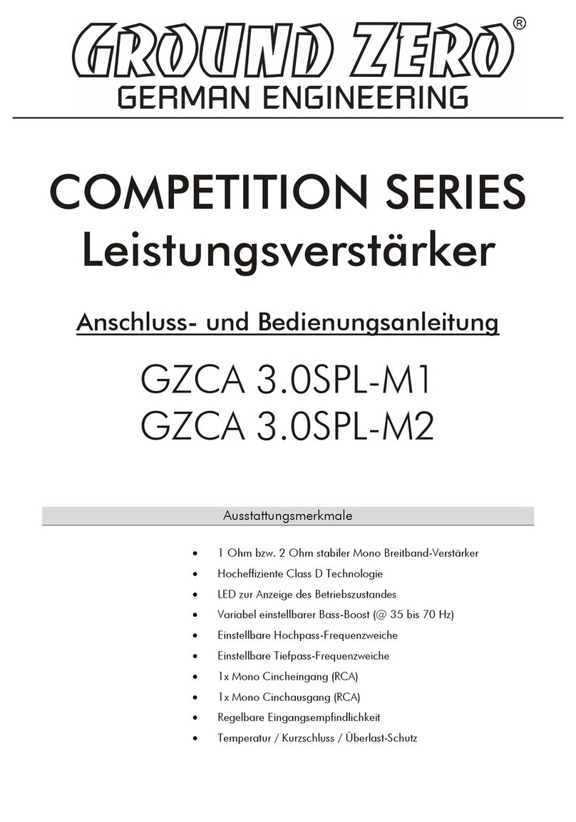 Ground Zero GZCA 3.0SPL-M1 User manual