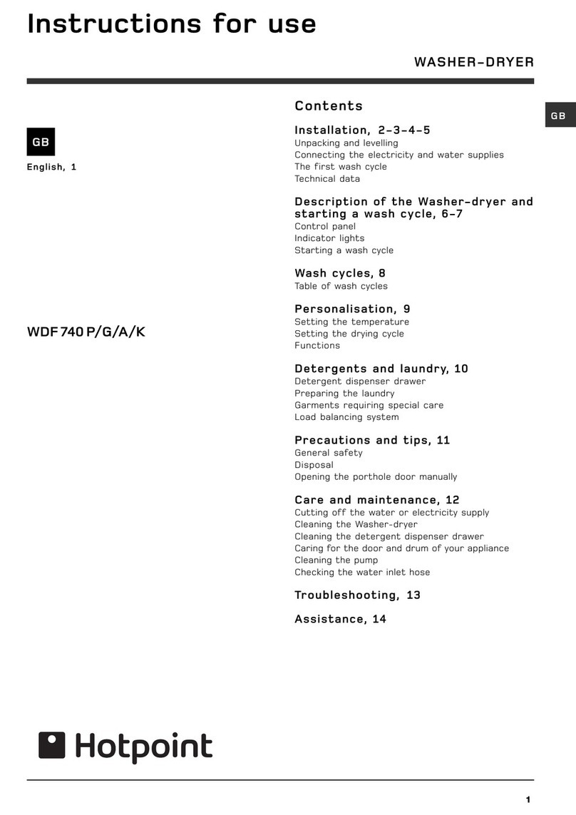 Hotpoint WDF 740 G User manual