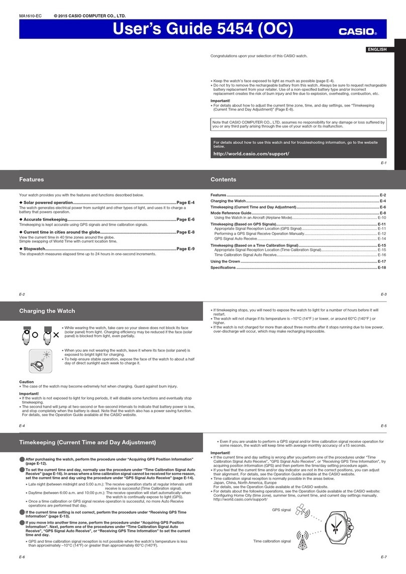 Casio 5454 (OC) User manual
