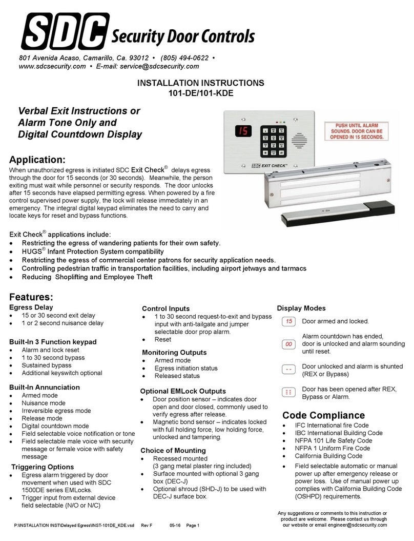 SDC 101-DE installation instructions