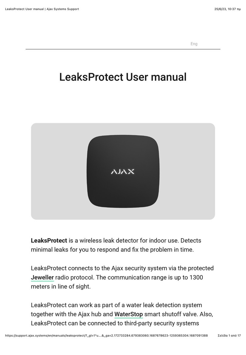 AJAX LeaksProtect user manual