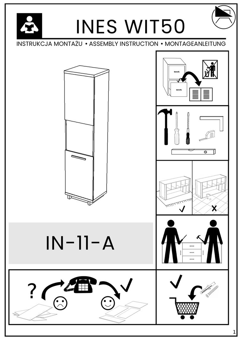 Arthauss Furniture INES WIT50 Assembly instruction