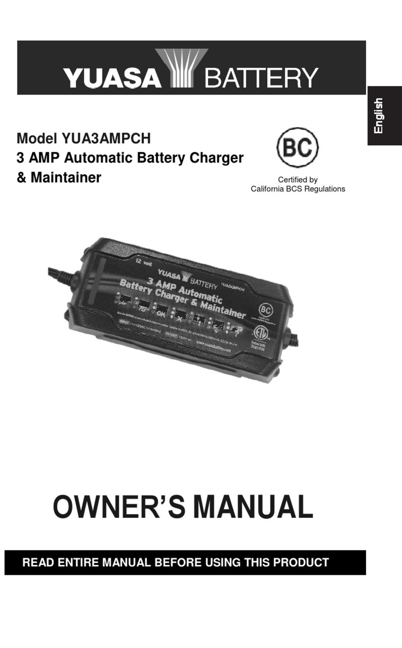 Yuasa YUA3AMPCH User manual