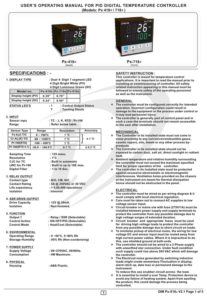 i-therm Px-418e User's operating manual