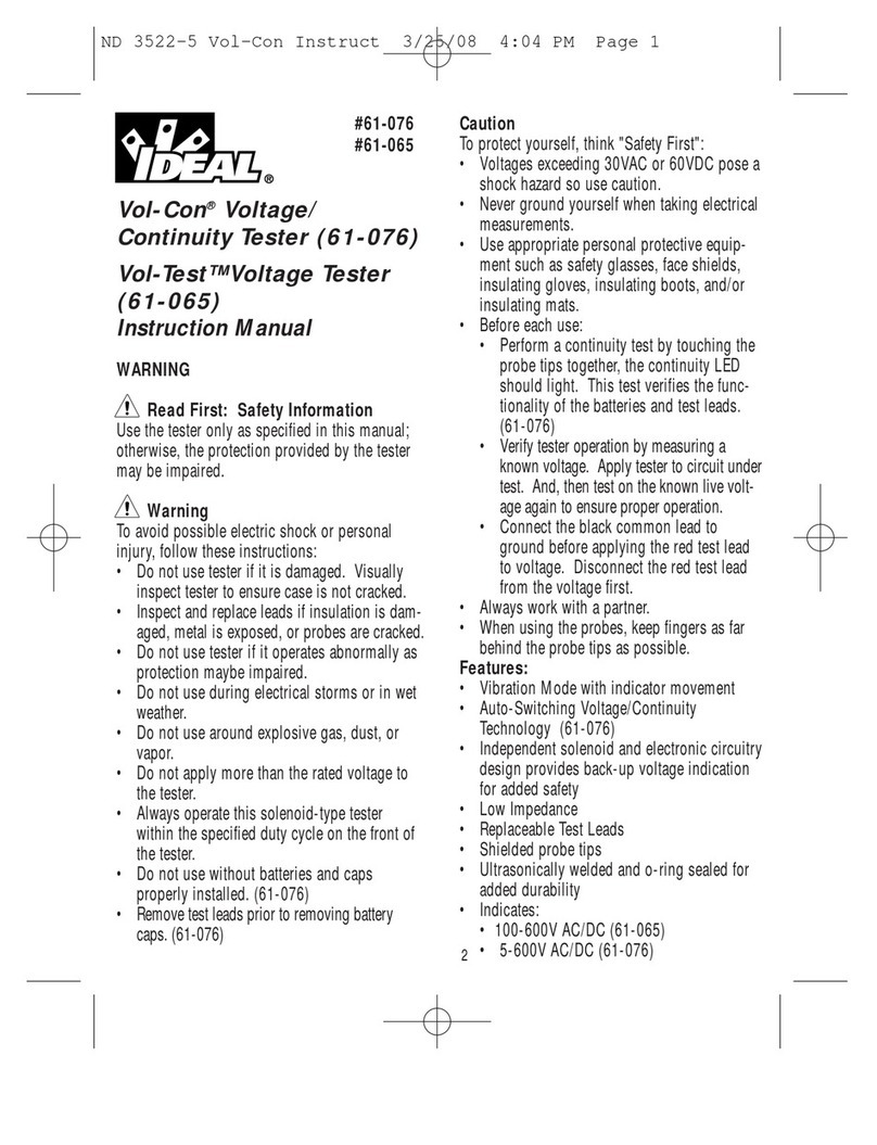 IDEAL Vol-Con 61-076 User manual IDEAL Vol-Con 61-076 User manual
