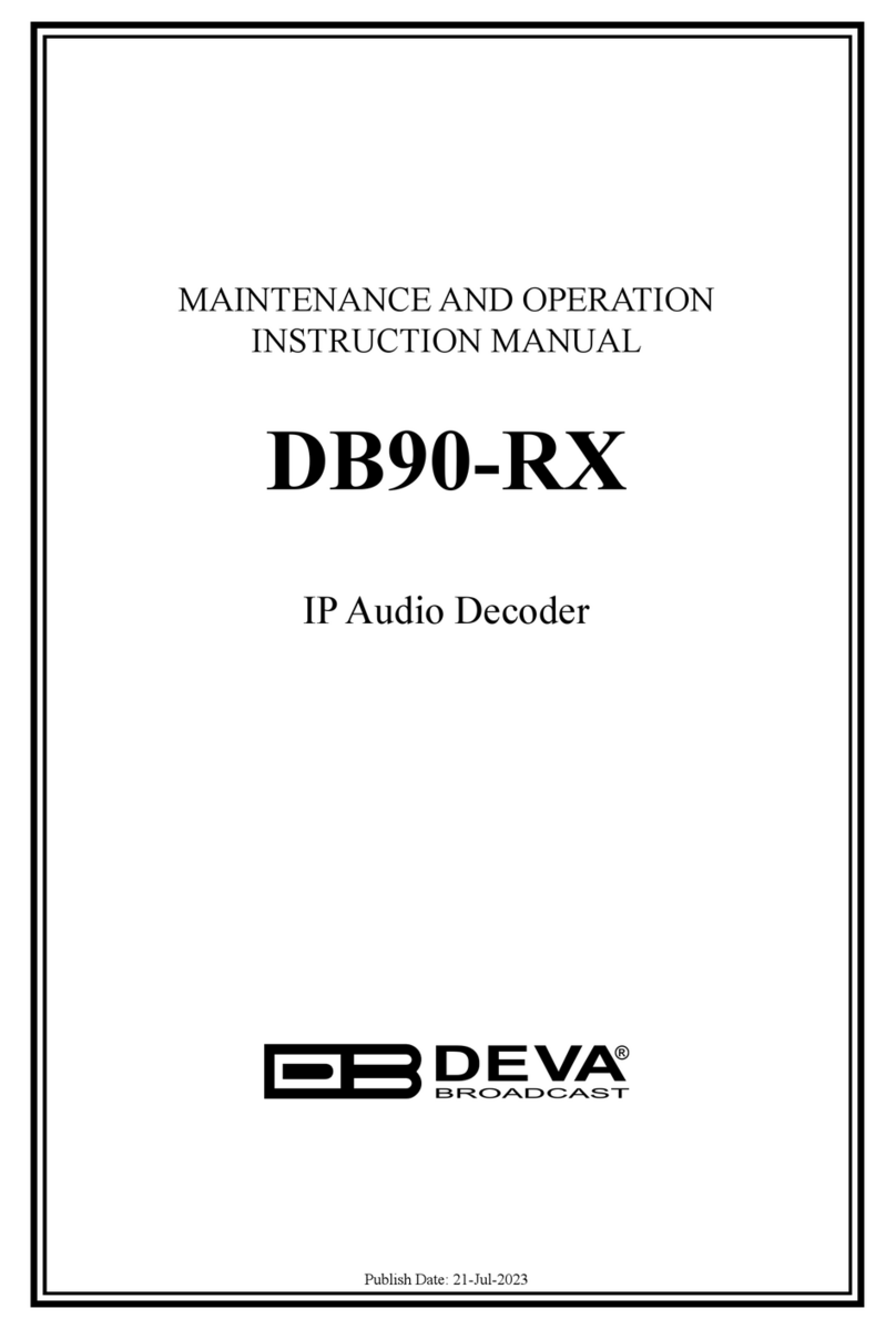 DEVA Broadcast DB90-RX User manual