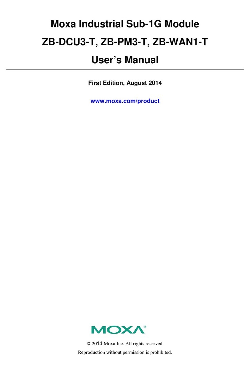 Moxa Technologies ZB-DCU3-T User manual