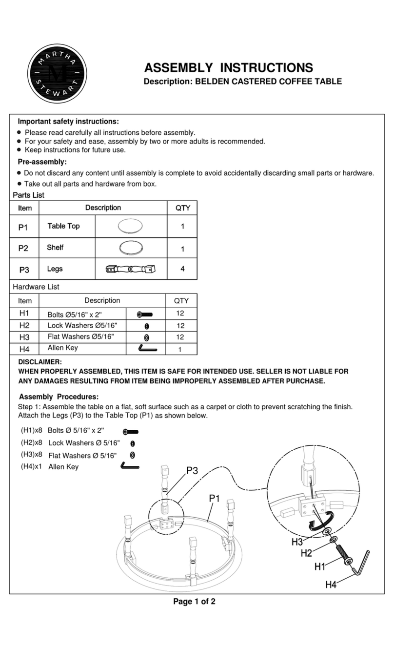 Martha Stewart BELDEN MT120-0129 Assembly instructions