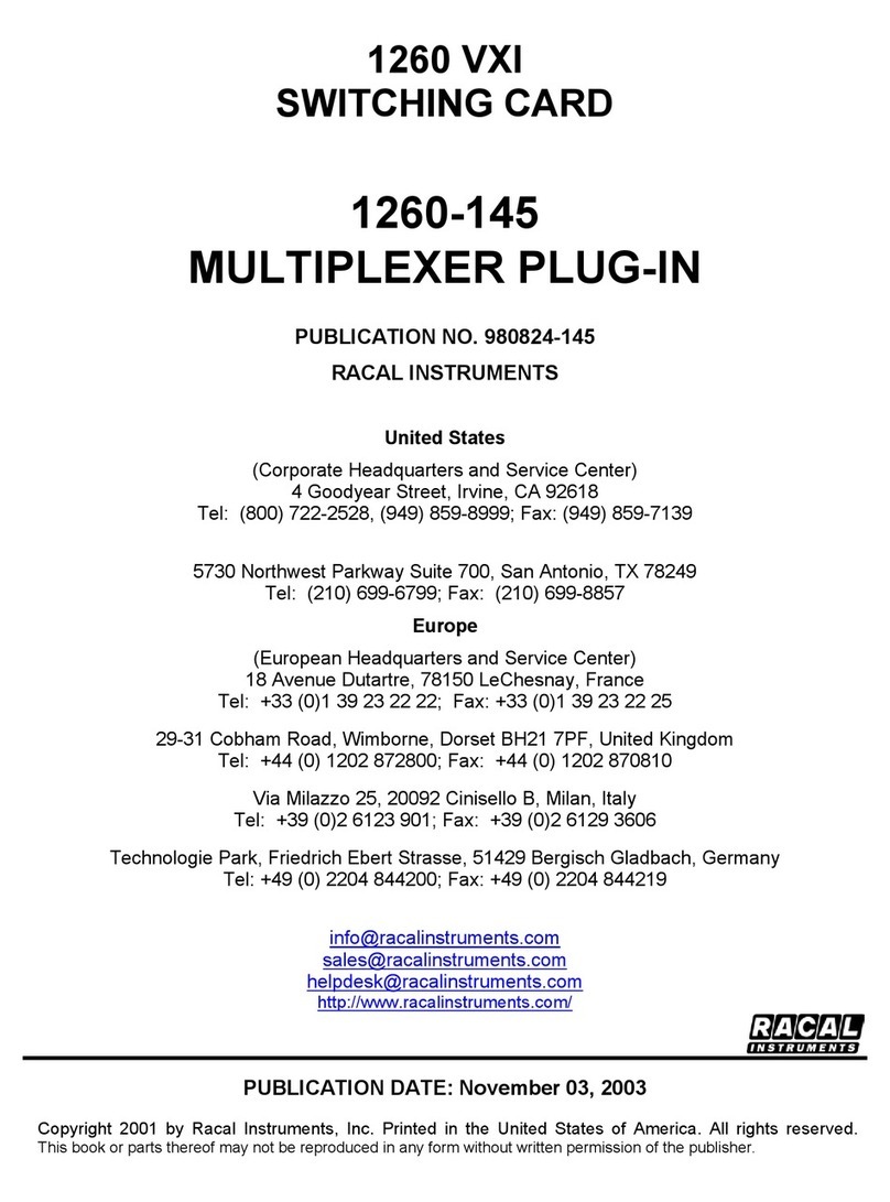Racal Instruments 1260 VXI User manual