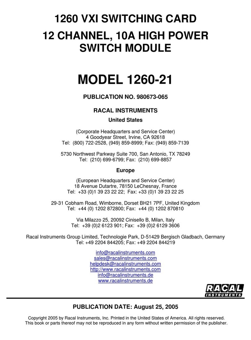 Racal Instruments 1260 VXI instructions