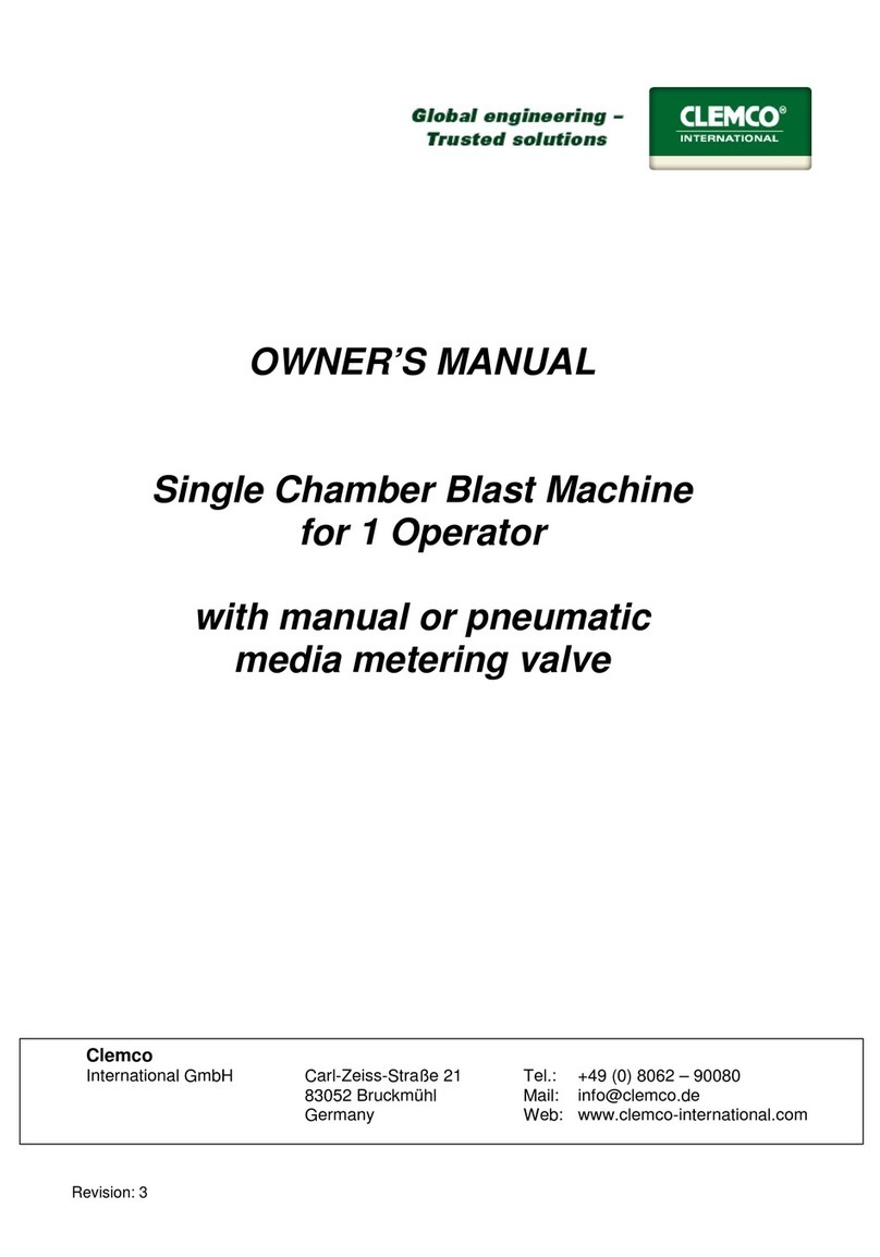 Clemco SCW-2048 owner's manual