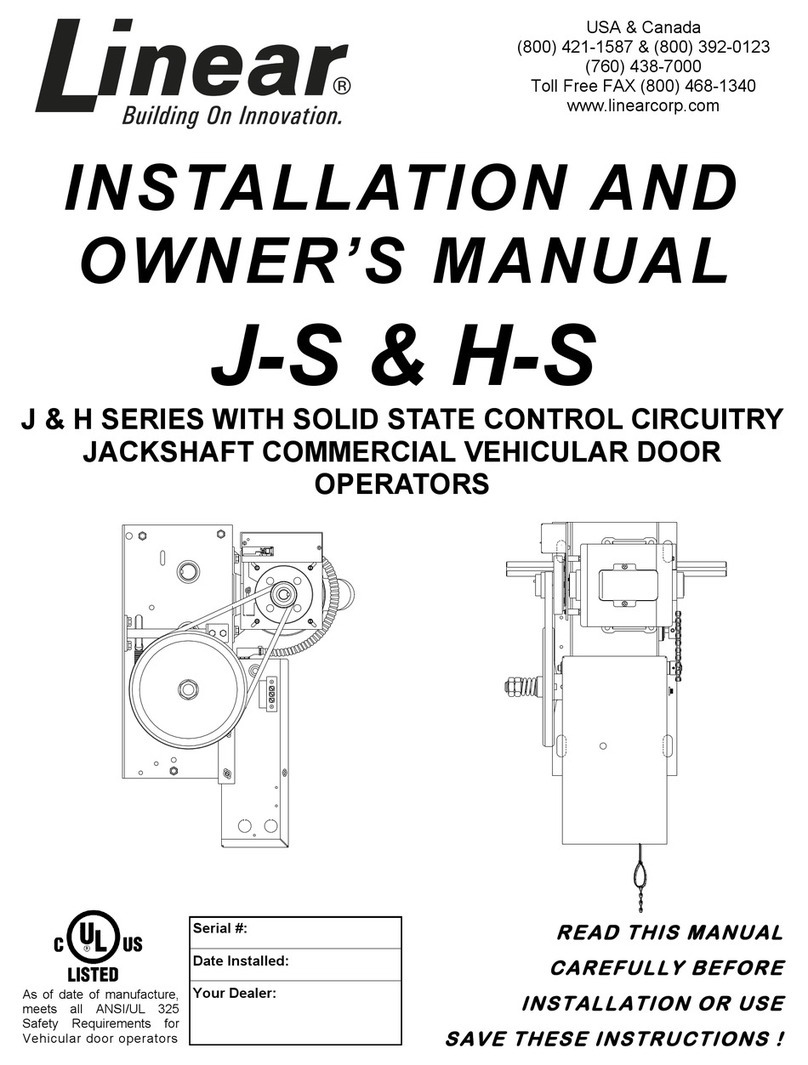 Linear J Series Installation instructions