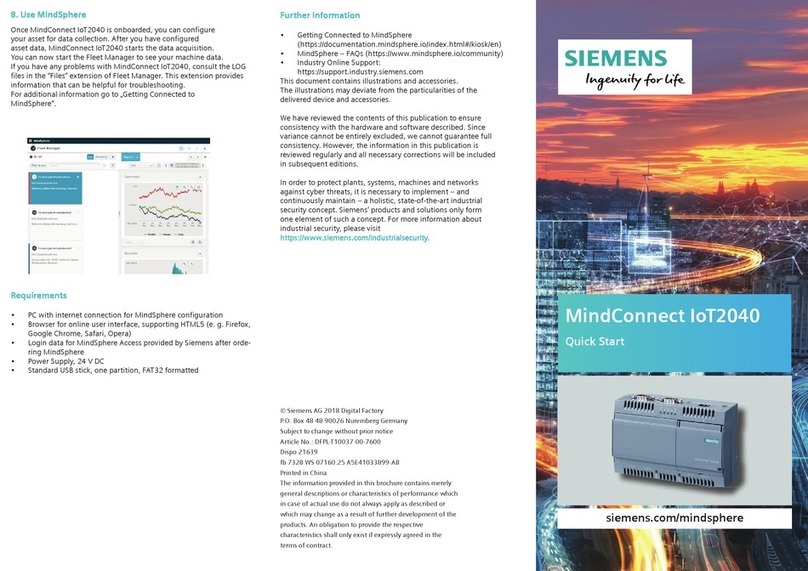 Siemens MindConnect IoT2040 User manual