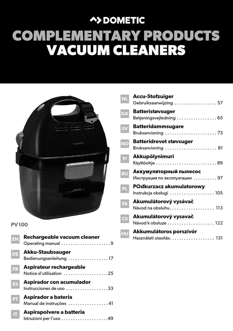 Dometic PV100 operating manual