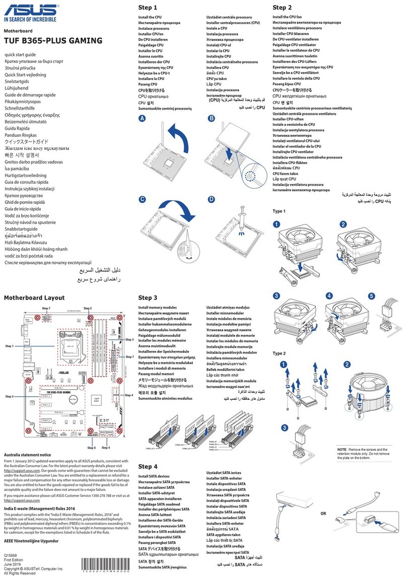 Asus TUF B365-PLUS GAMING User manual