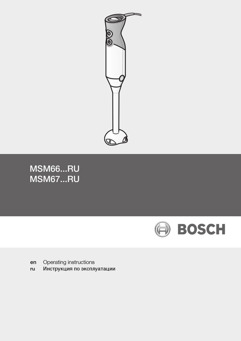 Bosch MSM67 RU Series User manual
