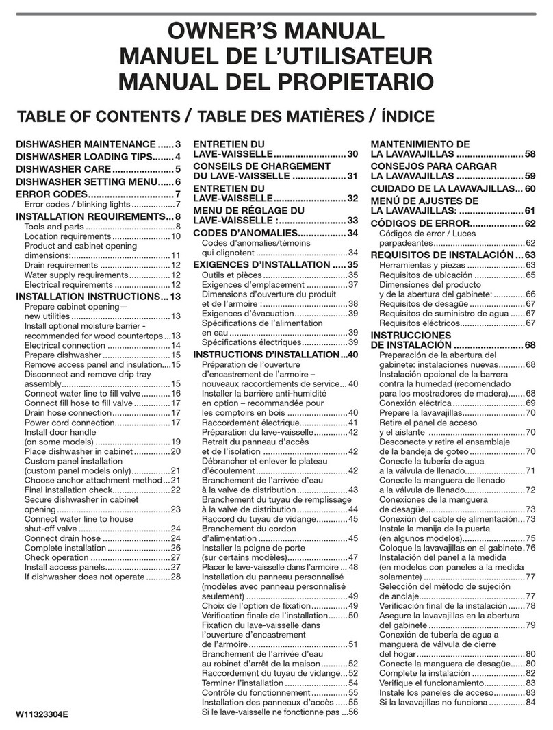 Whirlpool JDPSS244LM owner's manual