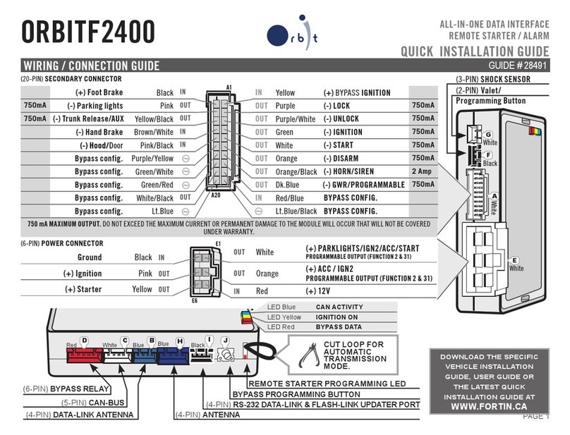 Fortin ORBITF2400 Quick installation guide