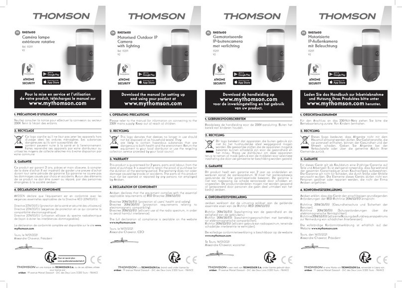 THOMSON RHEITA100 manual