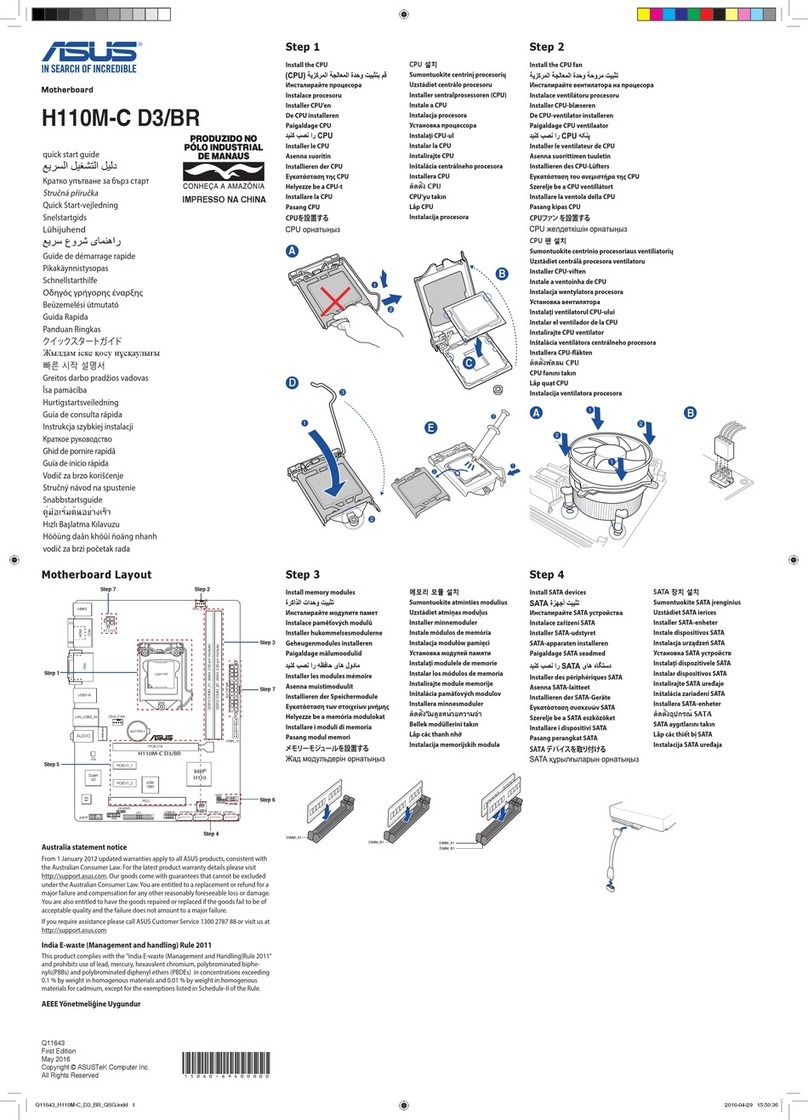 Asus H110M-C D3/BR User manual