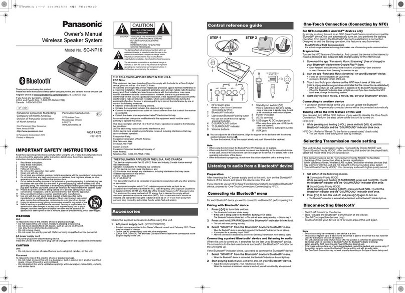 Panasonic SC-NP10 User manual