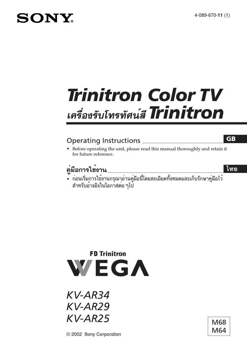 Sony FD Trinitron Wega KV-AR34 User manual