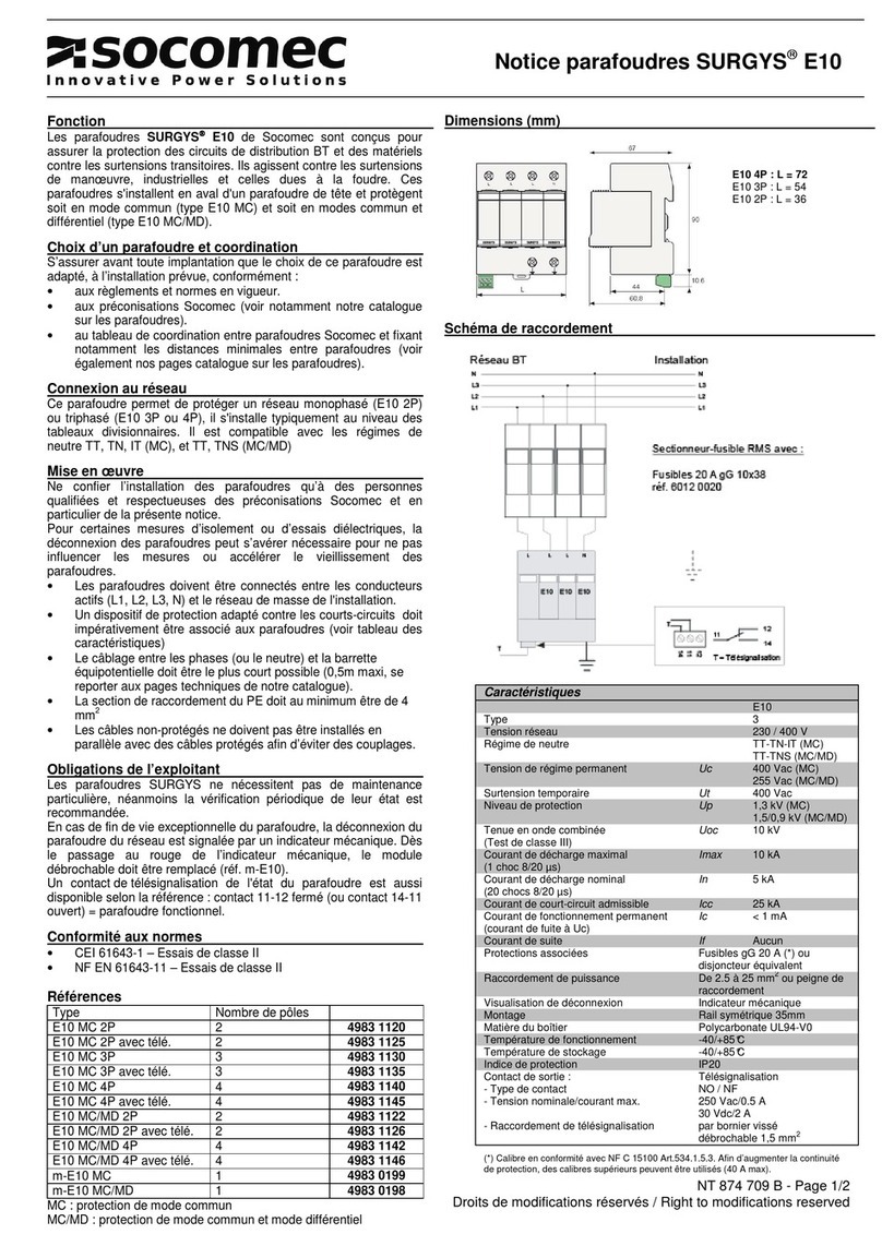 socomec SURGYS E10 quick start guide