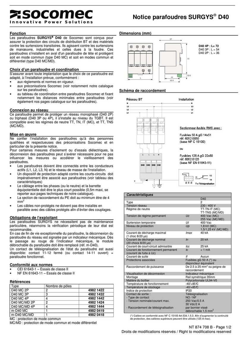socomec SURGYS D40 User manual