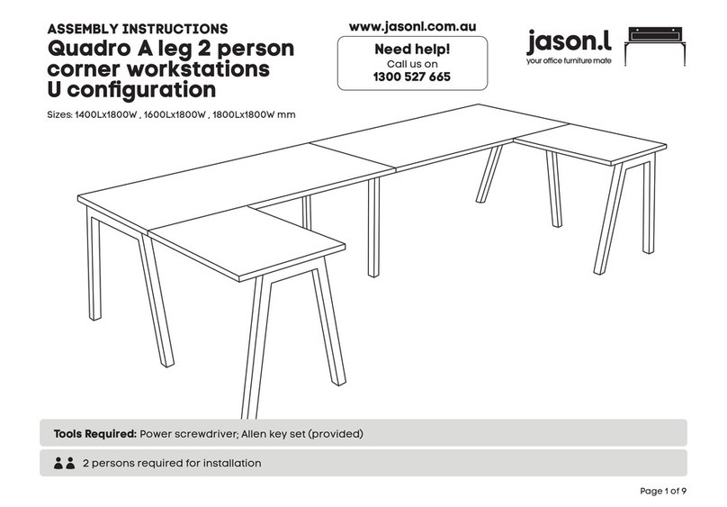 Jason.L Quadro A leg 2 person corner workstations U... Assembly instructions Jason.L Quadro A leg 2 person corner workstations U... Assembly instructions