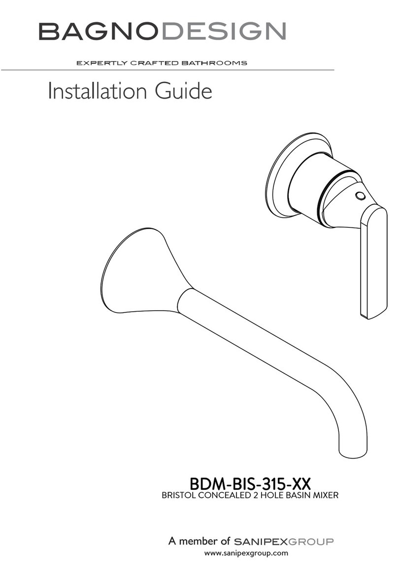 Sanipex BAGNODESIGN BRISTOL BDM-BIS-315 Series installation guide Sanipex BAGNODESIGN BRISTOL BDM-BIS-315 Series installation guide