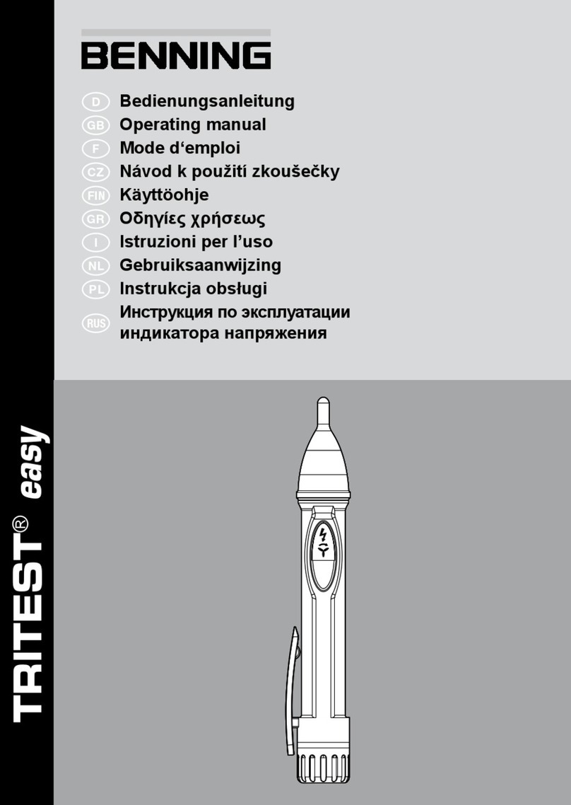 Benning TRITEST easy operating manual