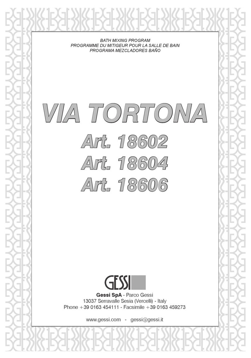 Gessi VIA TORTONA 18602 User manual