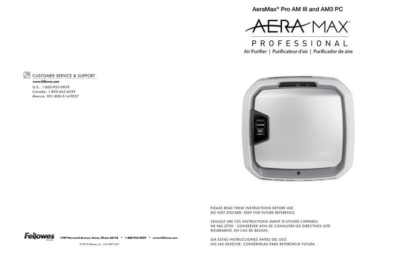 Fellowes AERAMAX PRO AM3 PC User manual Fellowes AERAMAX PRO AM3 PC User manual