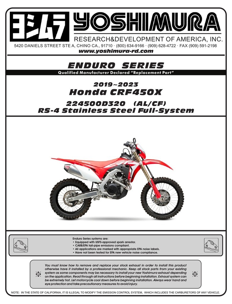 Yoshimura 224500D320 manual