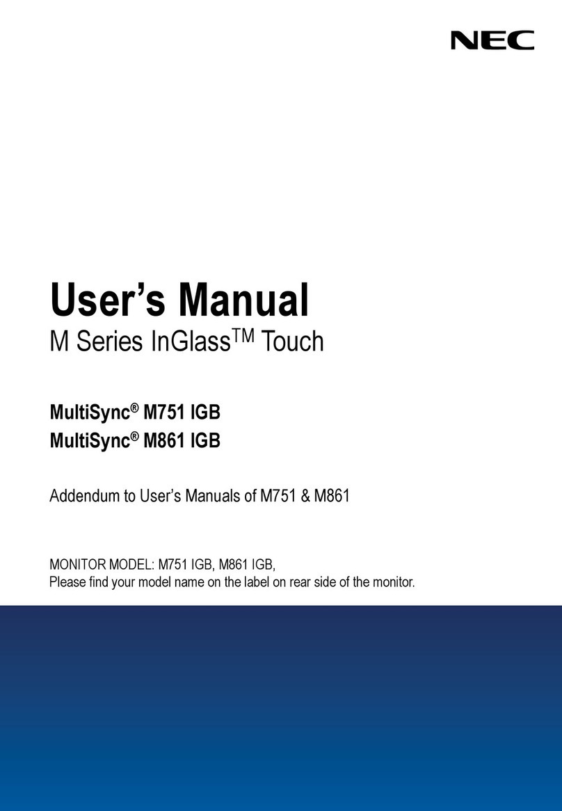NEC MultiSync M751 IGB User manual