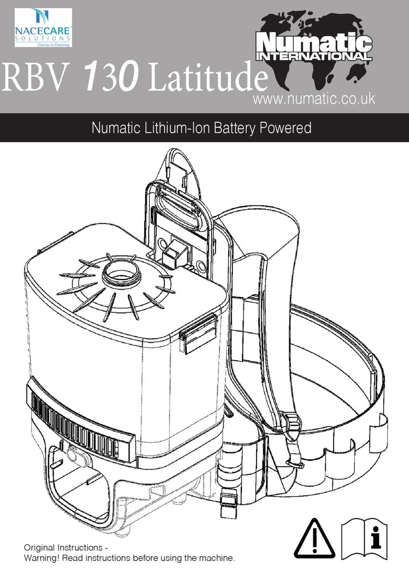Numatic NACECARE Latitude RBV 130 User manual