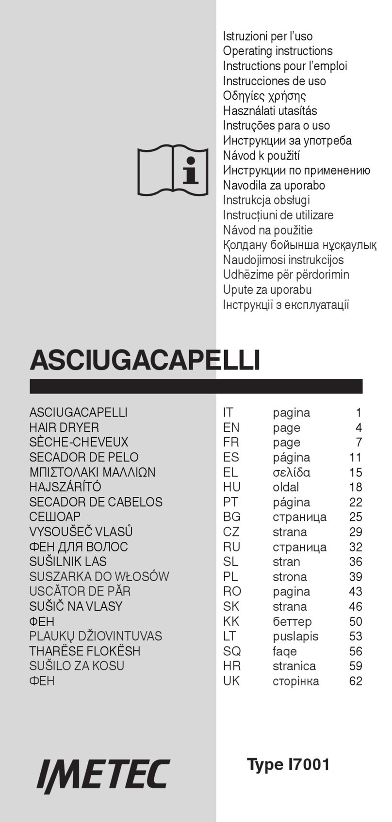 Imetec I7001 User manual