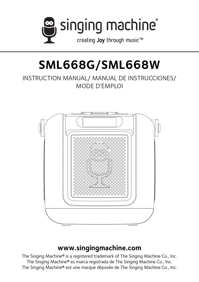 The Singing Machine SML668G User manual