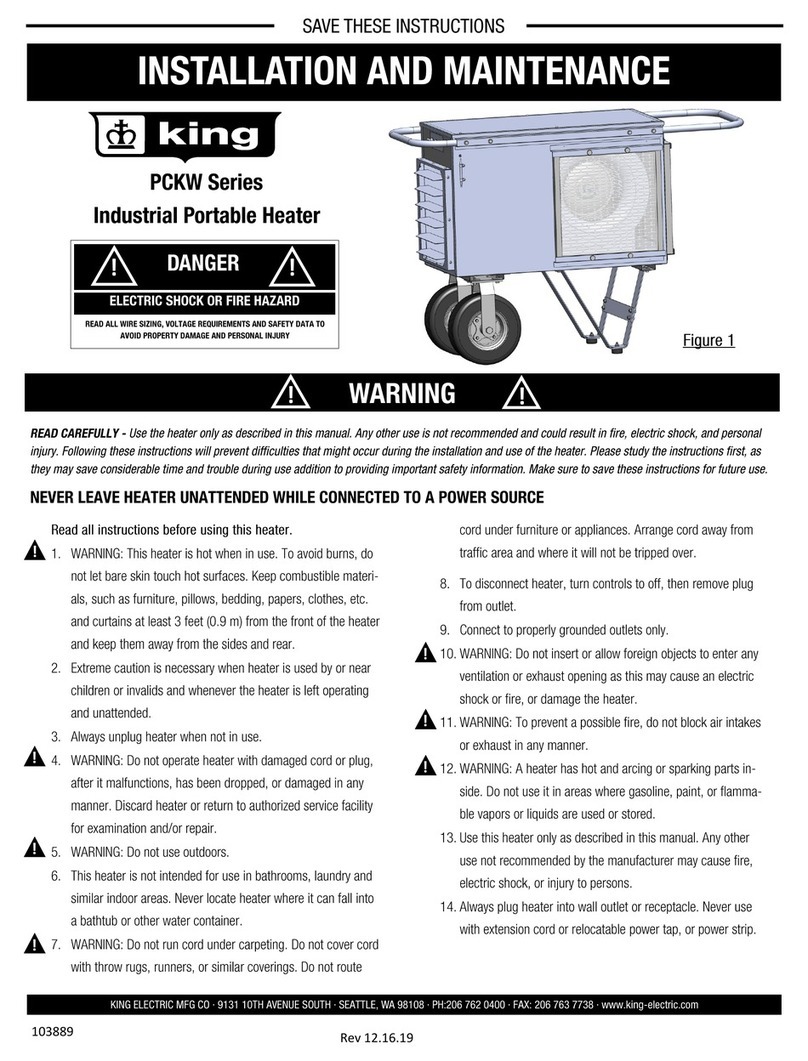 KING PCKW Series Installation and Maintenance