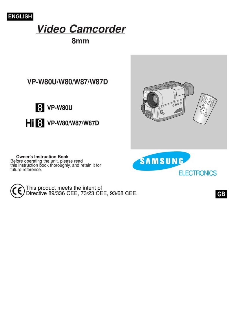Samsung Hi 8 VP-W80 Owner's instruction book