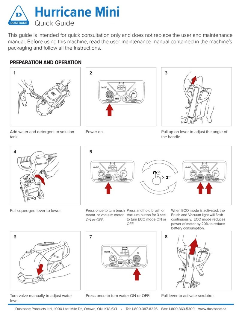 Dustbane Hurricane Mini User manual Dustbane Hurricane Mini User manual