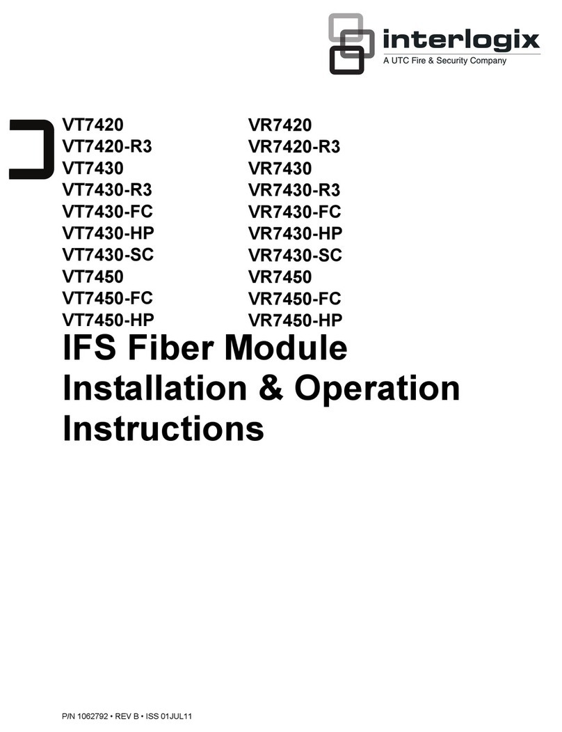 UTC Fire and Security interlogix VT7420 Installation instructions