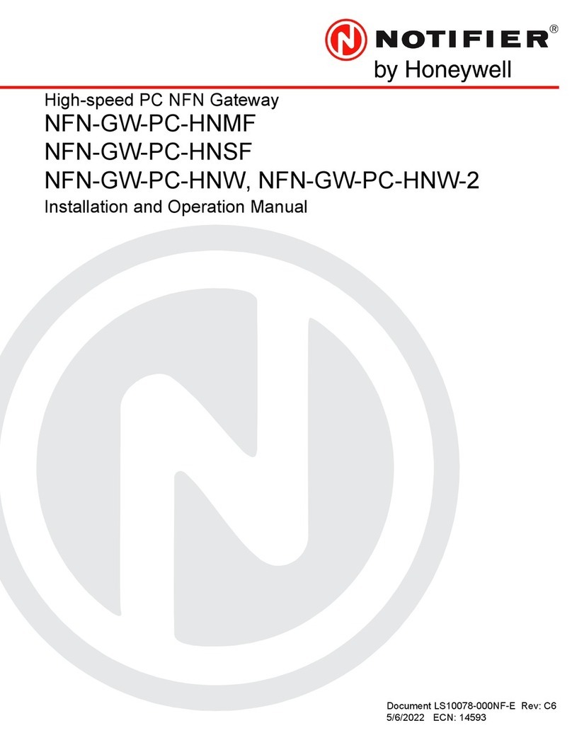 Honeywell NOTIFIER NFN-GW-PC-HNMF User manual