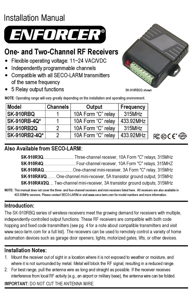 SECO-LARM ENFORCER SK-910RBQ User manual
