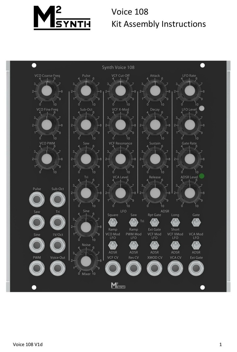 M2SYNTH Voice 108 User manual